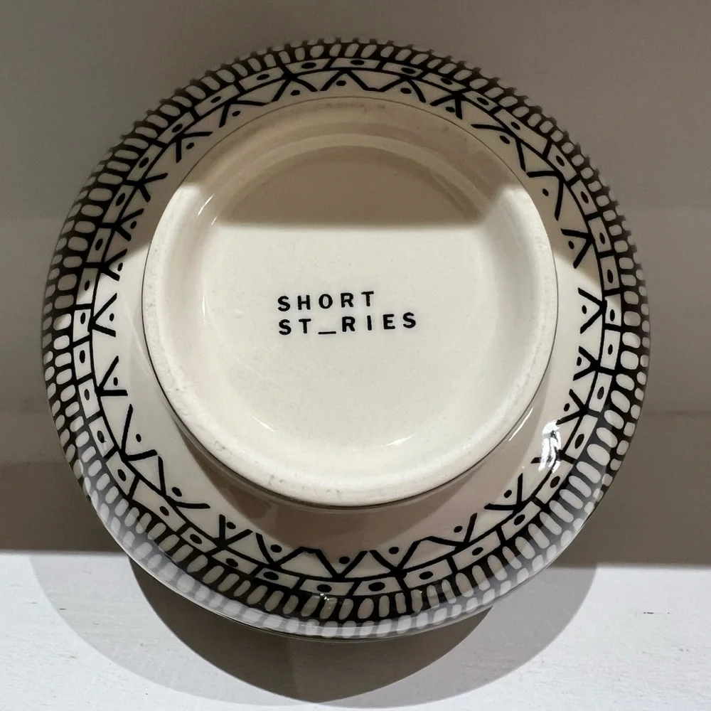 SHORT ST_ORIES Geometric Black and White Ceramic Bowl Set of 3  Price: $25.00 - Picture 6 of 8
